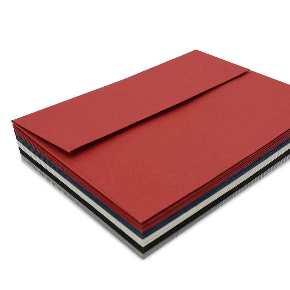 A7 Red Invitation 5x7 Envelopes - Self Seal, Square Flap,Perfect for 5x7 Cards, Weddings, Birthday, Invitations, Graduation, Baby Shower, 5.25 x 7.25 inches, 100 Pack, (Red)