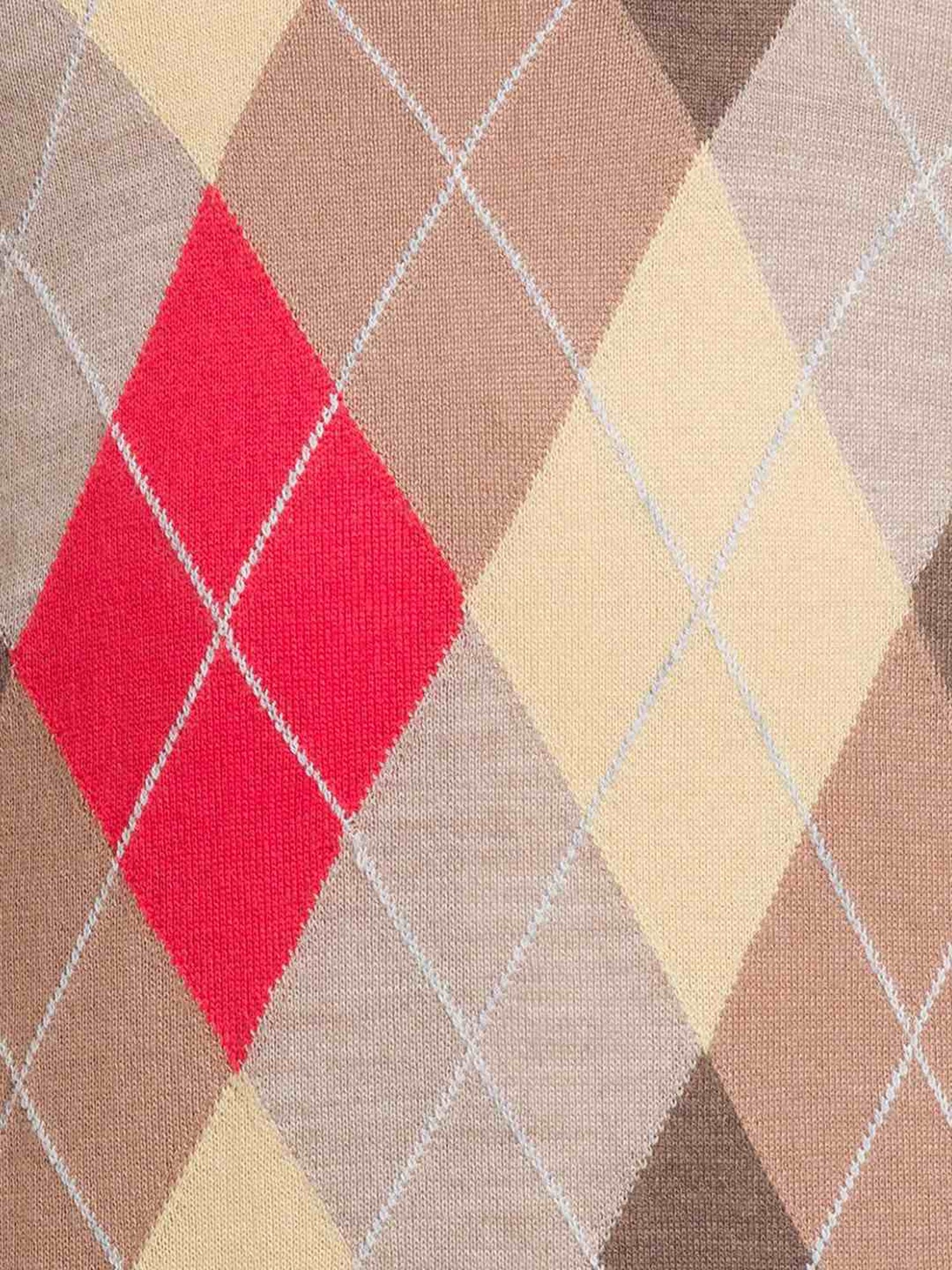 ColorPlus Beige Tailored Fit Self Pattern Sweater