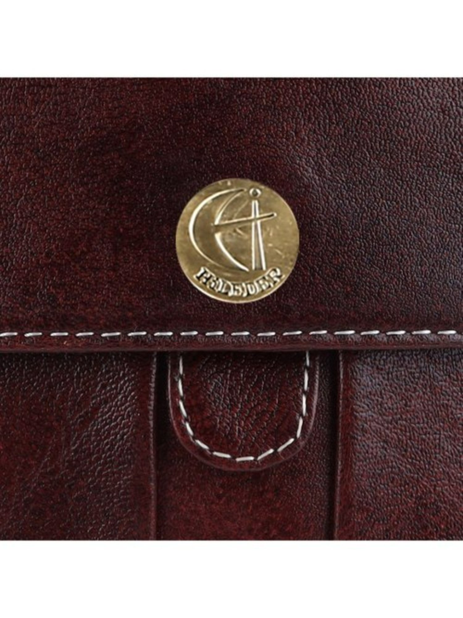 HiLEDER Brown Textured Medium Leather 8 inch Cross Body Bag