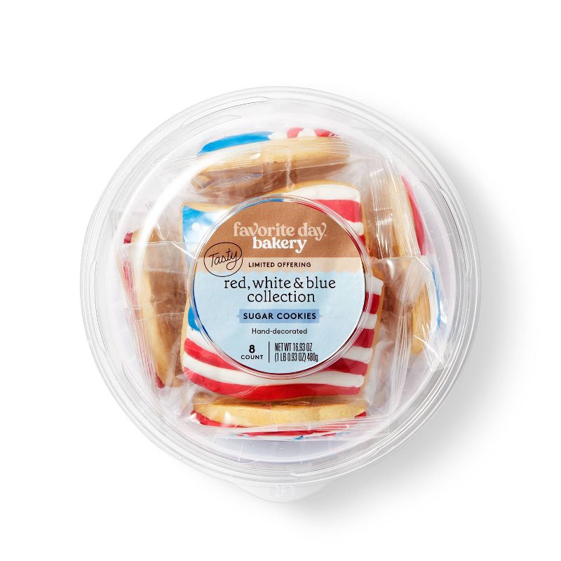 Patriotic Sugar Cookie Tub - 8ct - Favorite Day™