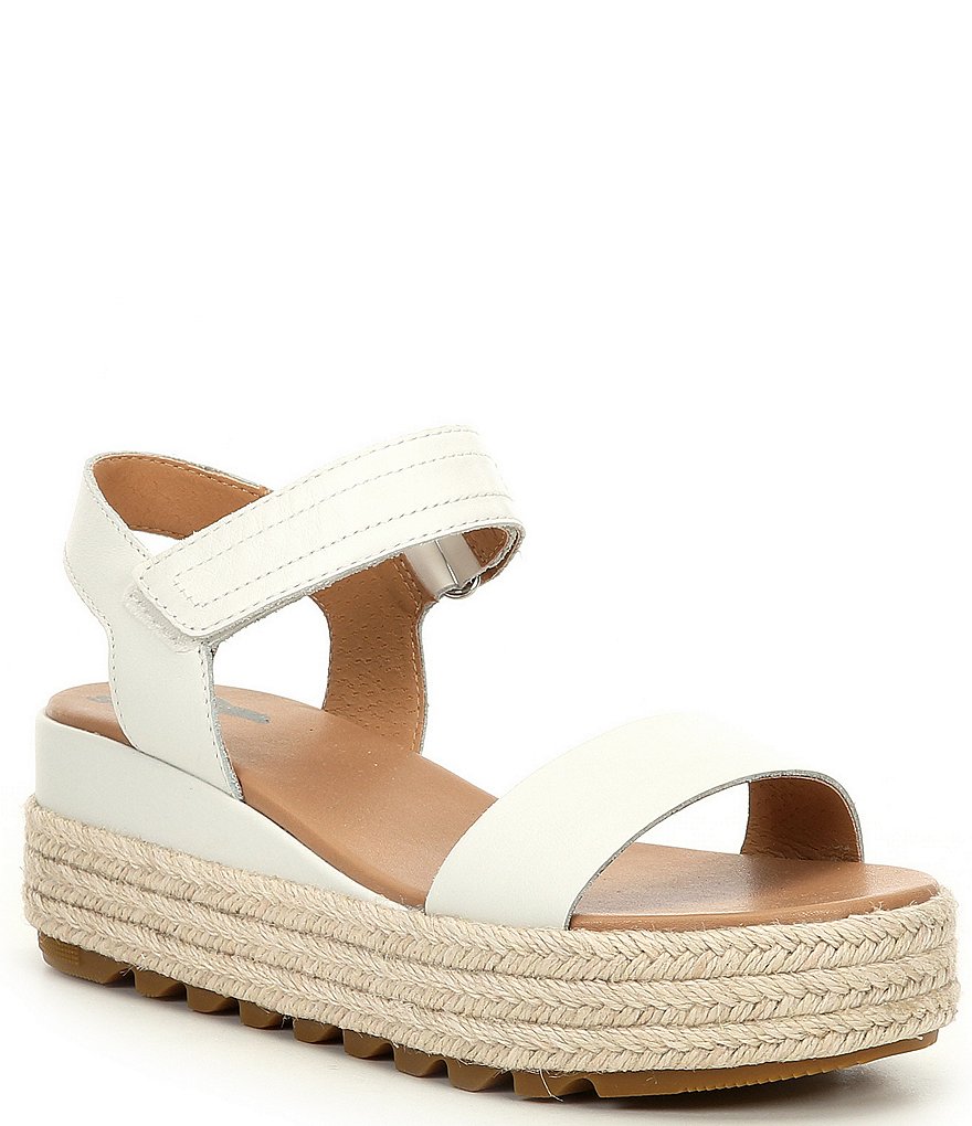 Sorel Cameron Leather Flatform Espadrille Sandals