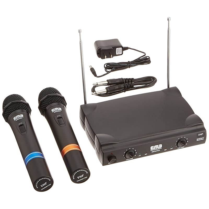 VHF EBM50A Professional Dual Wireless Microphone System