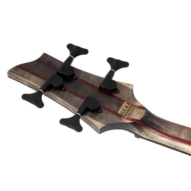 Schecter C-4 Apocalypse EX Electric Bass Guitar, Ebony Fretboard, Rusty Gray