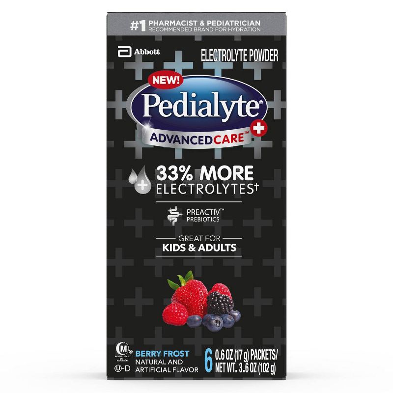 Pedialyte Advanced Care Electrolyte Powder - Berry Frost - 6ct