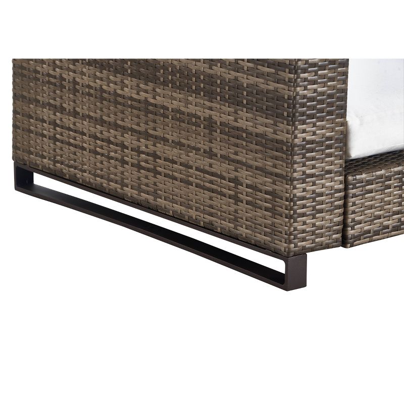 Oceanside 61" All-Weather Wicker Loveseat - Gray - Finch