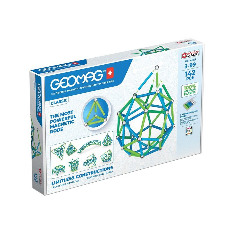 Geomag GREEN LINE Color Magnetic Building Set 142pc