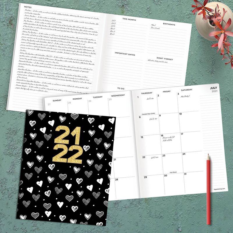 Undated Teacher Planner 8.5" x 11" Large Weekly Lesson Plan Book Botanical Floral - TF Publishing