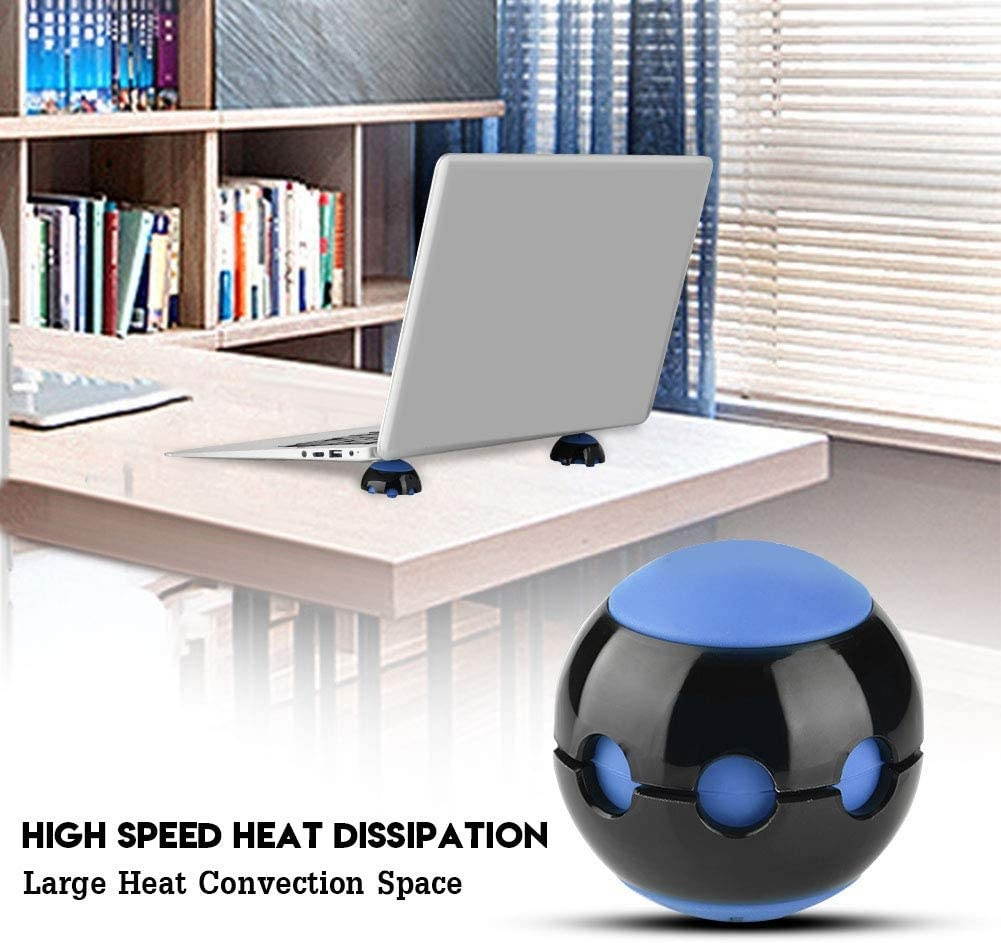 fosa Laptop Cooling Pad Ball Non-Slip Skidproof Heat Convection Reduction Cooler Stand Ball for Notebook/iPad/Laptop(Blue)