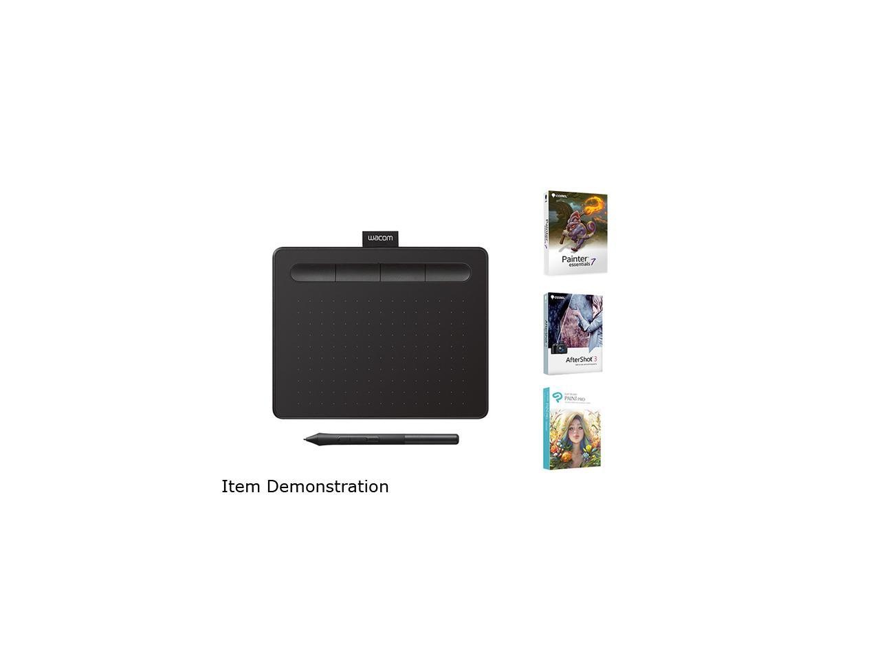 Wacom Intuos Graphics Drawing Tablet with 3 Bonus Software included, 7.9" x 6.3", Black (CTL4100)