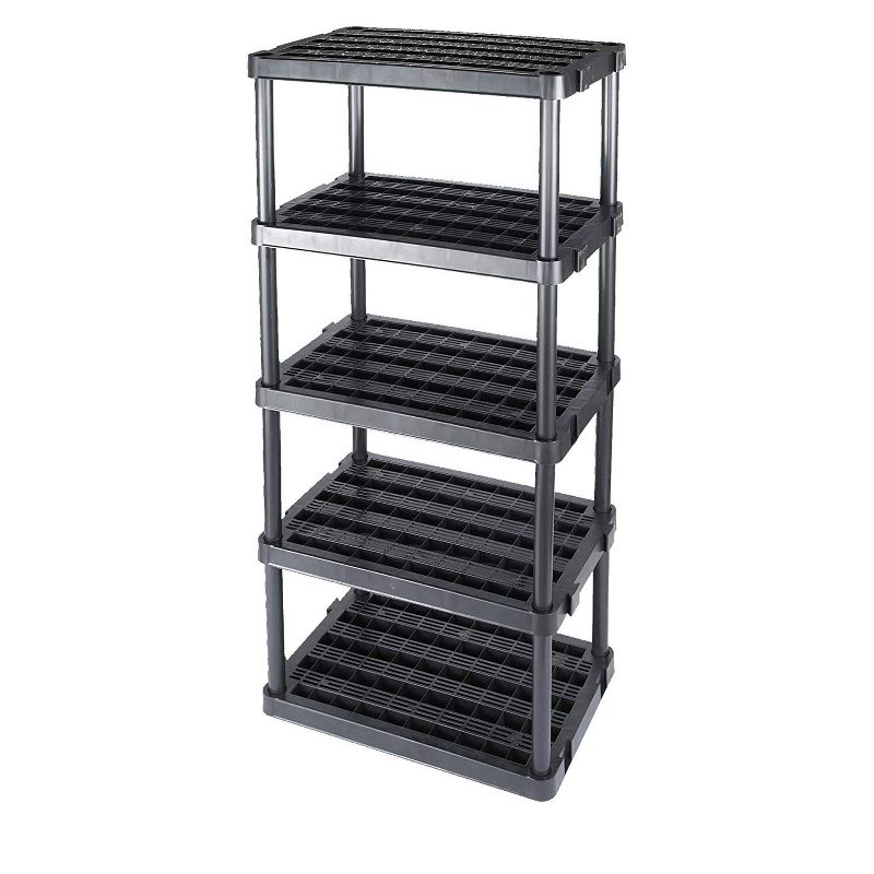 Gracious Living Medium Duty Adjustable Ventilated Storage Shelving Unit, 5 Shelf