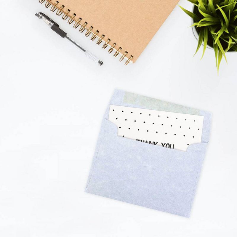 JAM Paper Envelopes 4Bar A1 50ct Parchment - Blue