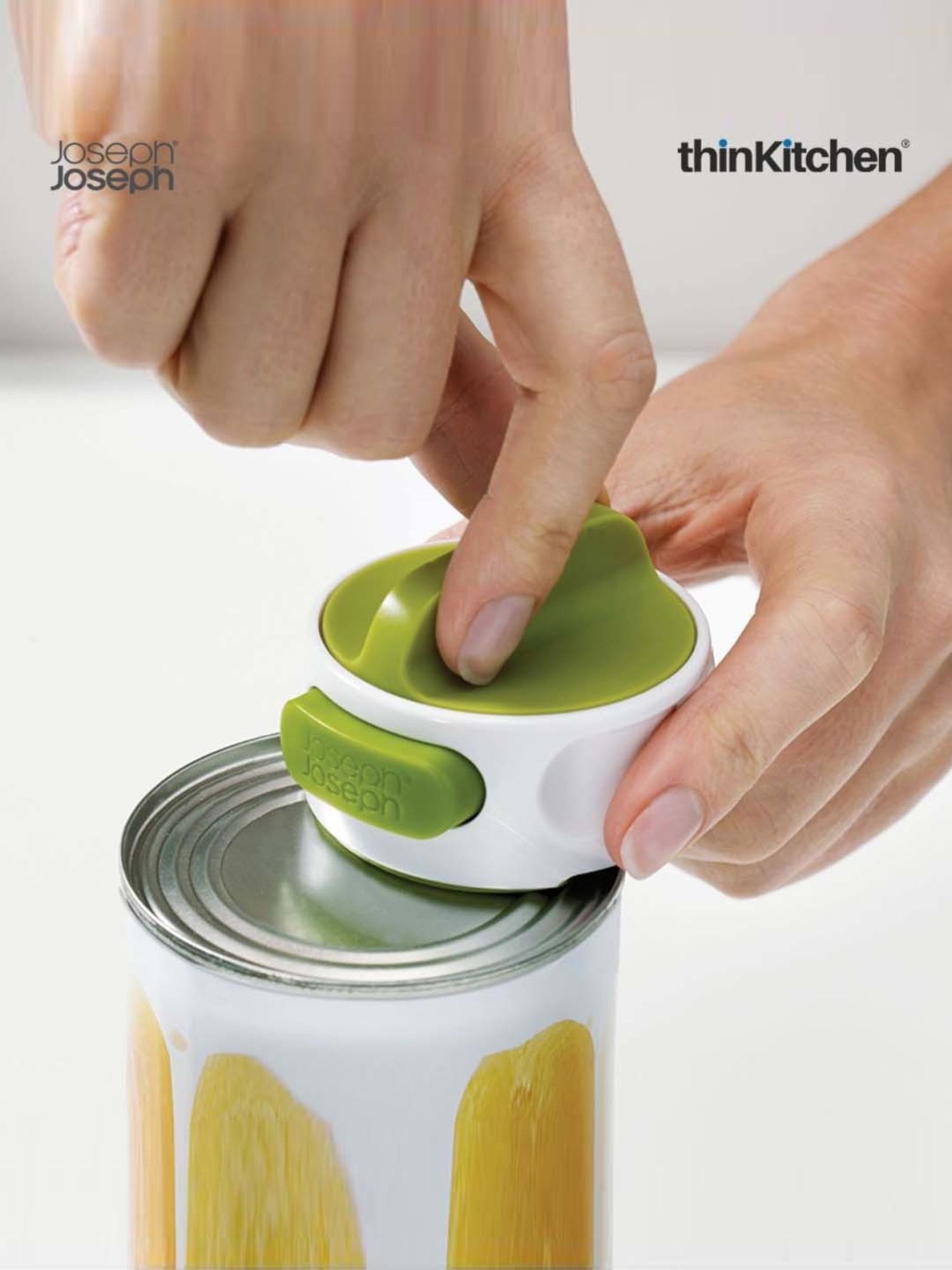 Joseph Joseph White & Green Abs Can-Do Compact Can Opener