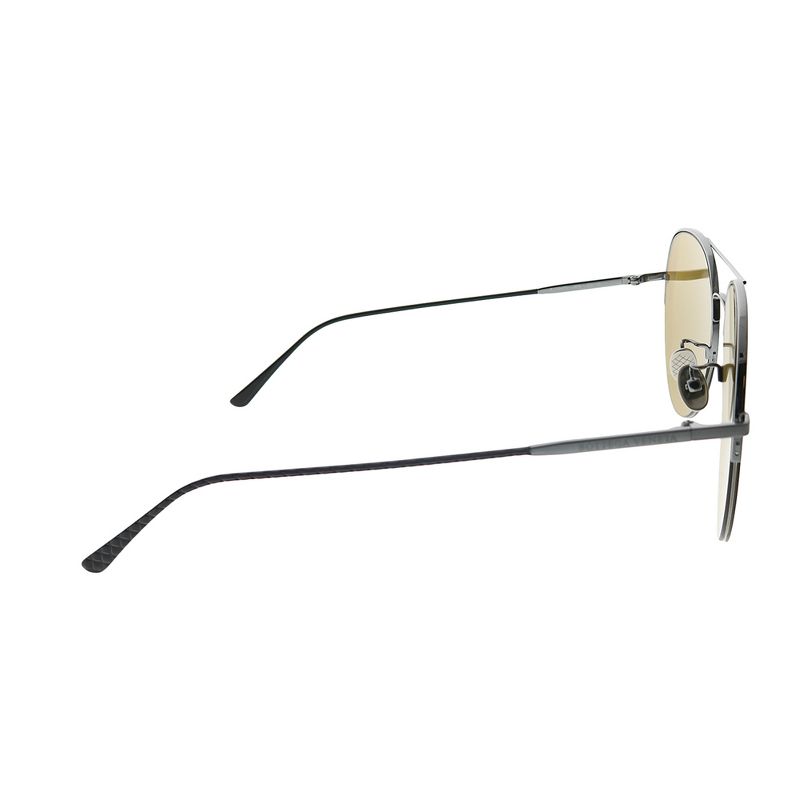 Bottega Veneta Fashion DNA BV 0247S 006 Unisex Aviator Sunglasses Ruthenium 58mm