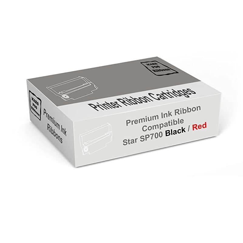 Compatible with Star SP700 RC700BR Ribbon Black Red 6 Pack