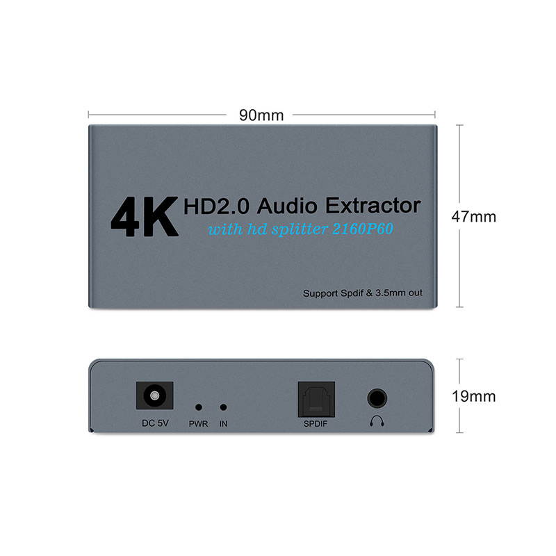 4K HD Audio Extractor With HD Splitter  HDMI2.0