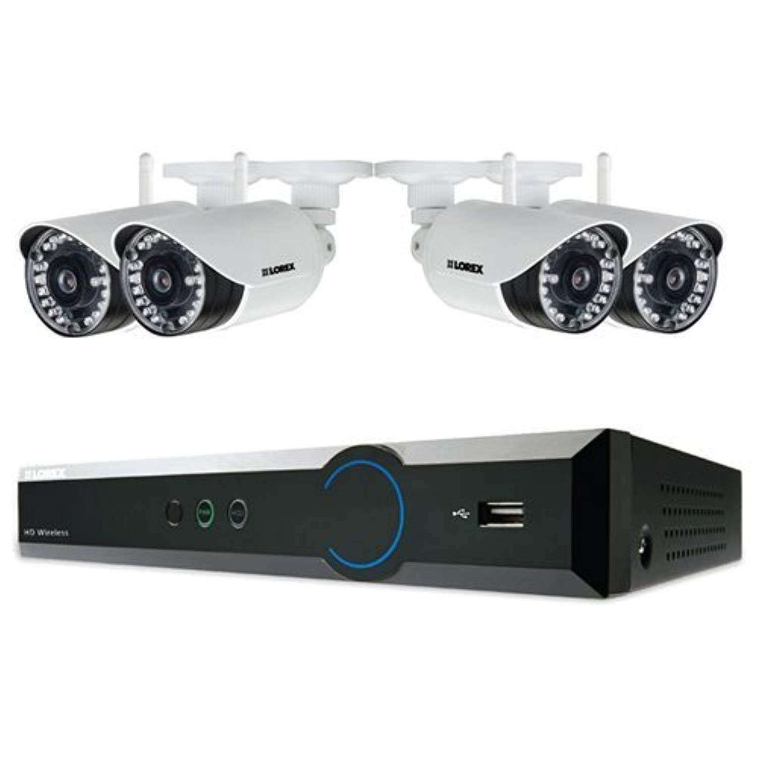 Lorex LX4471W 4-Channel 720p HD Wireless Security System with 1TB HDD, 4 720p Weatherproof Cameras and 120' Night Vision