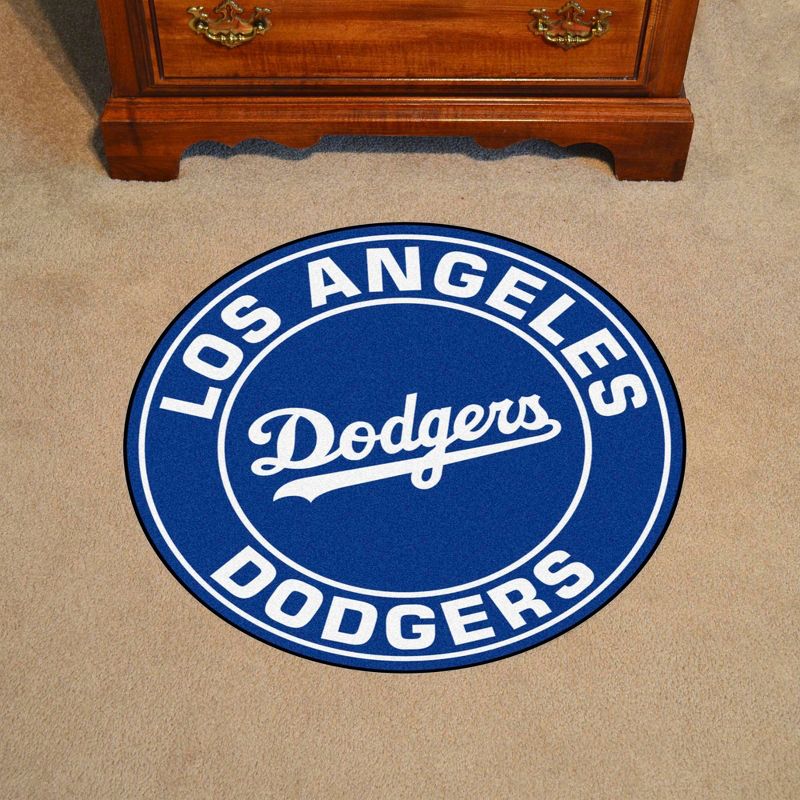 MLB Los Angeles Dodgers 27"x27" Script Roundel Rug