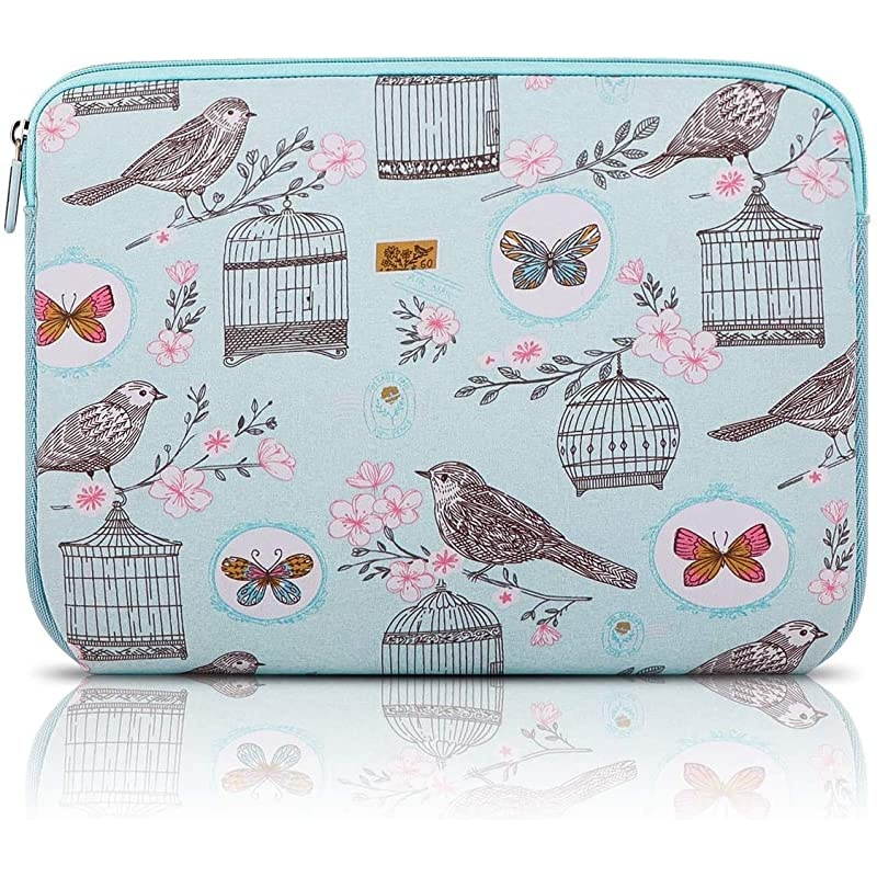 15156 Inch Laptop Sleeve MultiColor Size Choices CaseWaterResistant Neoprene Notebook Computer Pocket Tablet Briefcase Carrying BagPouch Skin Cover for AcerAsusDellLenovo Blue Bird