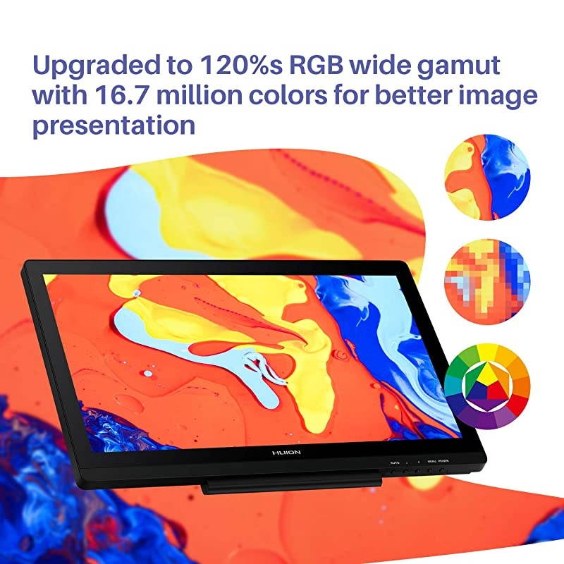 KAMVAS 20 Graphics Drawing Monitor 19.5inch Pen Display Tablet with Battery-Free Stylus 8192 Pressure Sensitivity Tilt, Stand Included