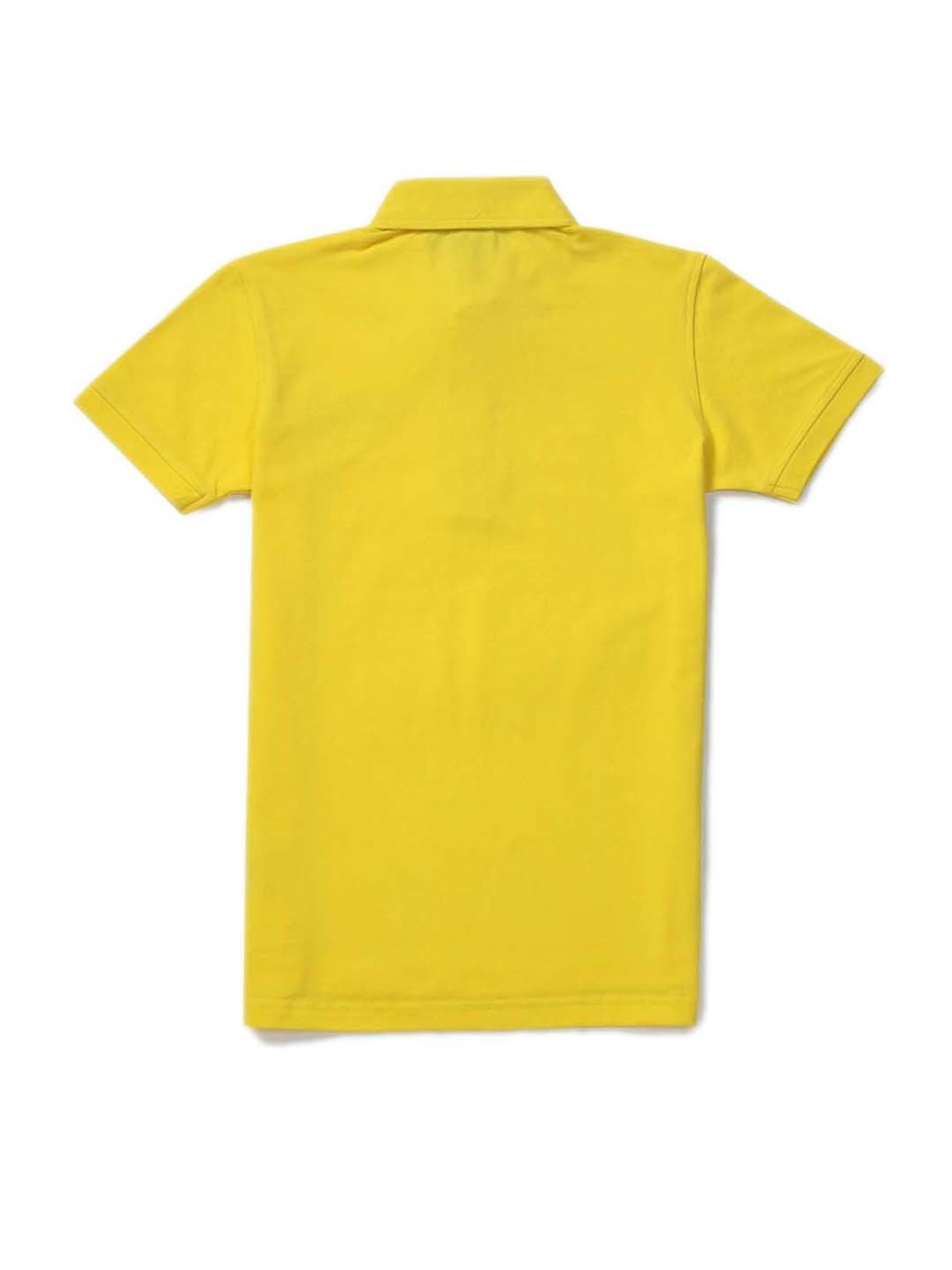Gini & Jony Kids Yellow Cotton Regular Fit Polo T-Shirt