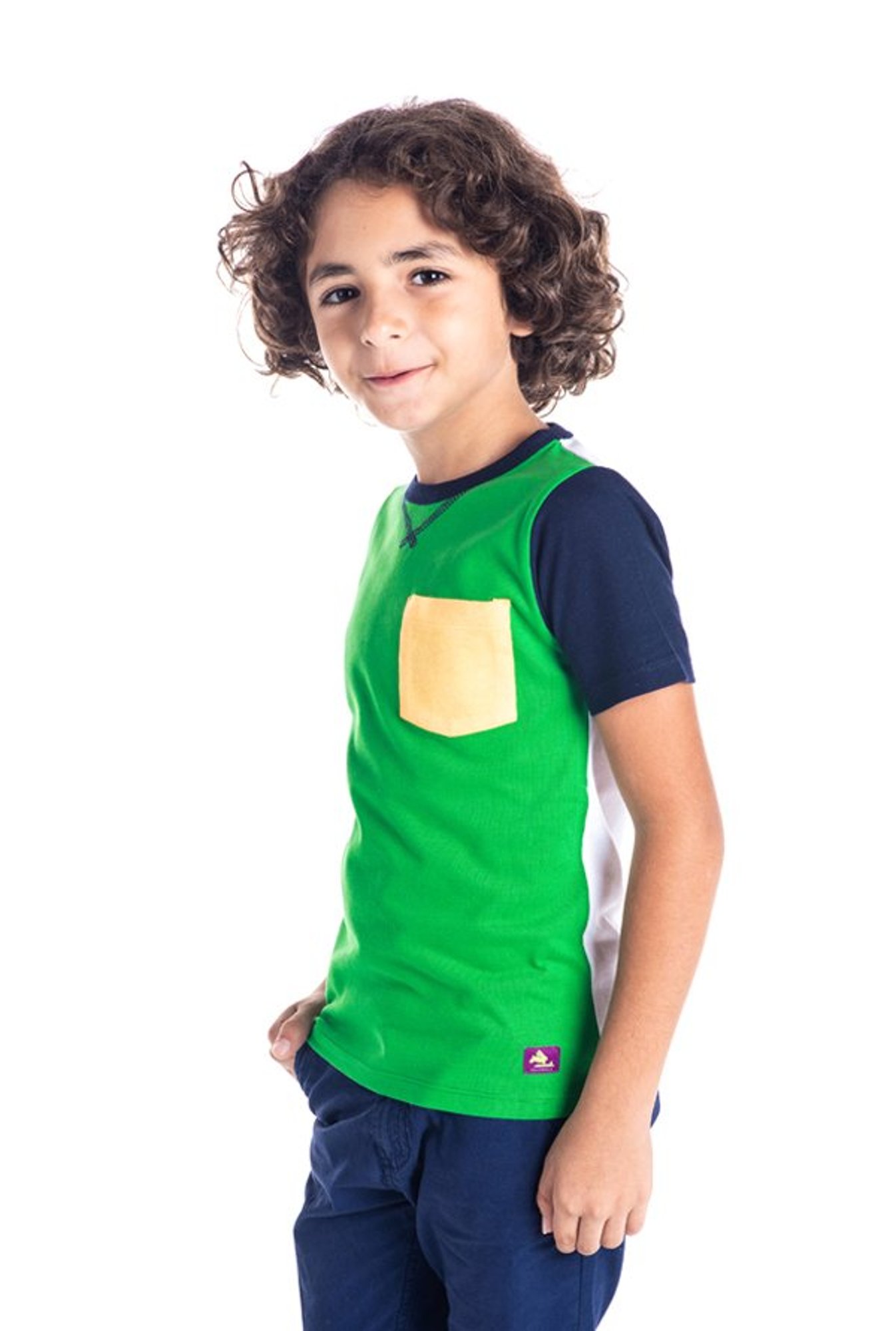 Cherry Crumble By Nitt Hyman Boys Green Cotton T-Shirt