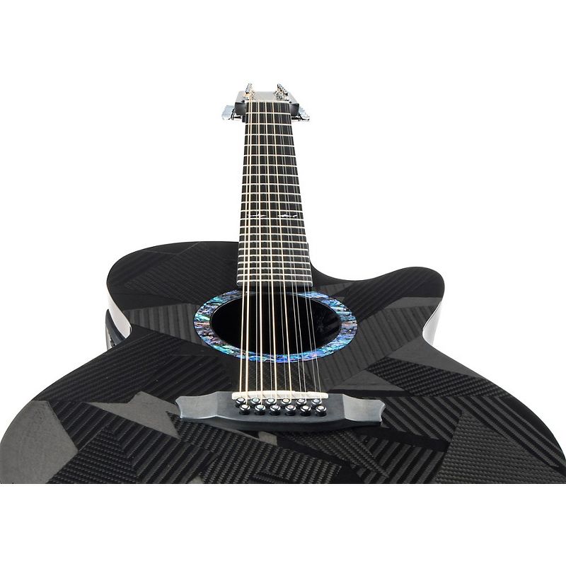 RainSong Black Ice Series WS 12-String Acoustic-Electric Guitar Carbon Black