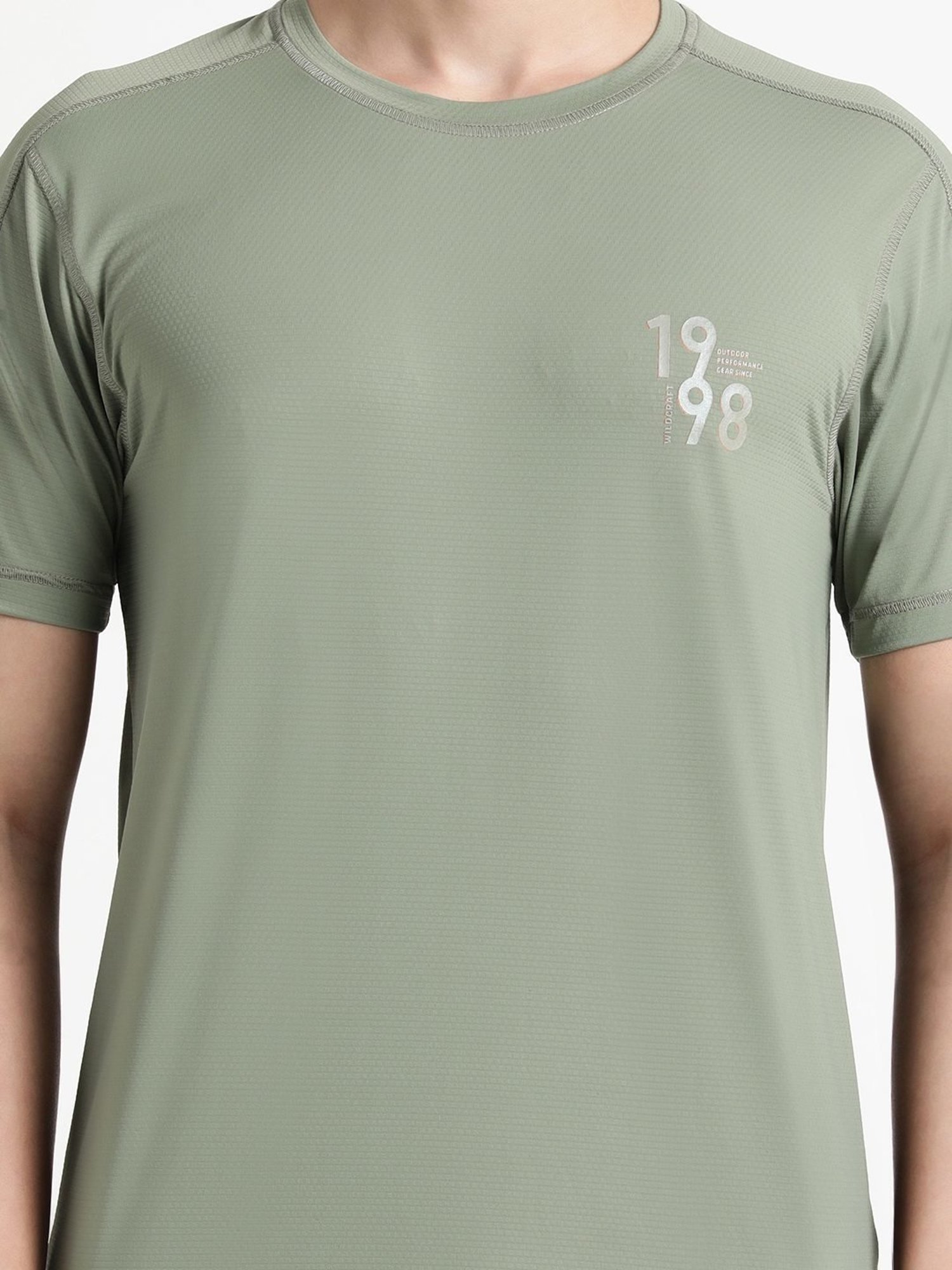 Wildcraft Sage Green  Regular Fit Sports T-Shirt