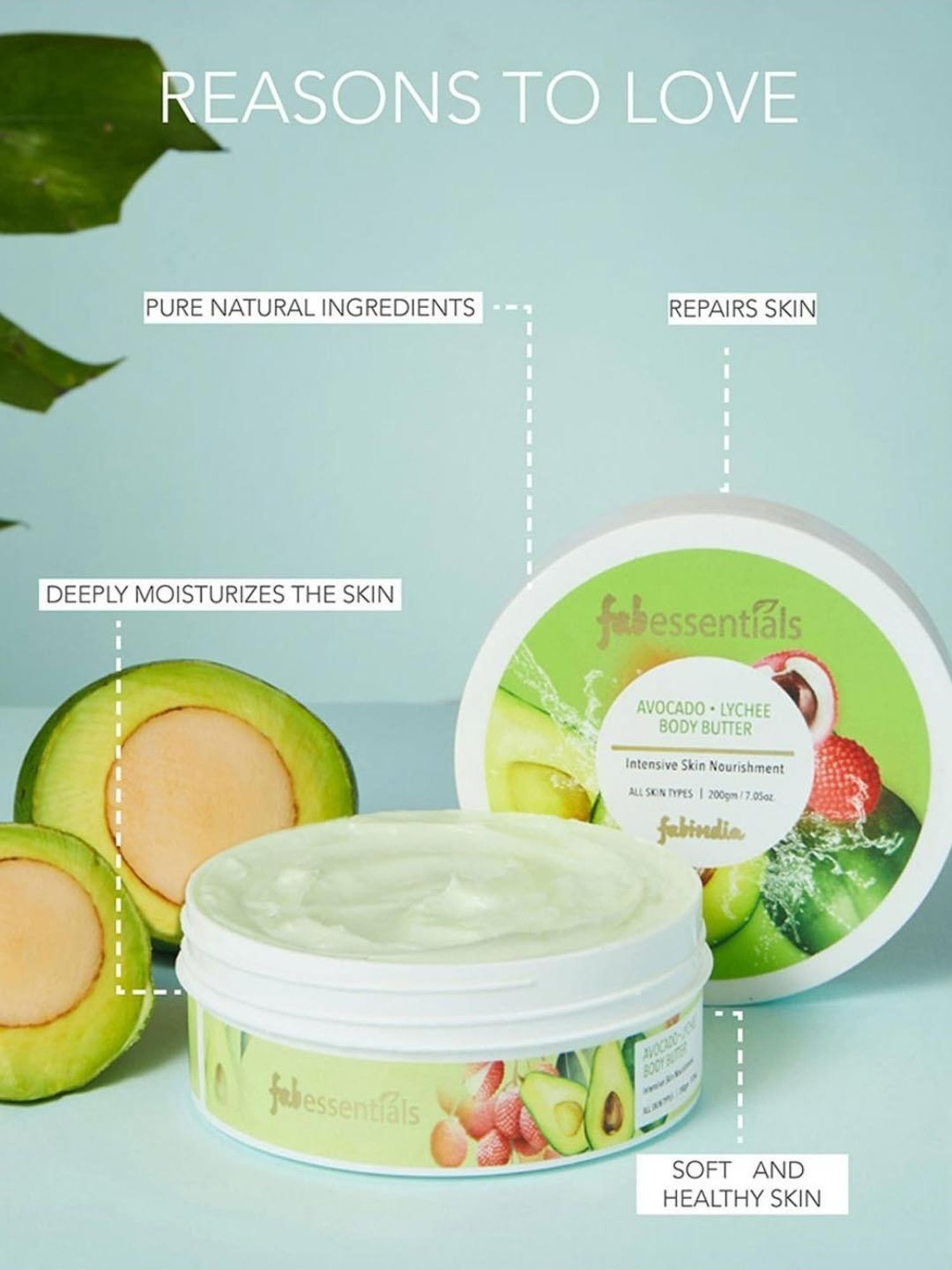 Fabessentials Avocado & Lychee Body Butter - 200 gm