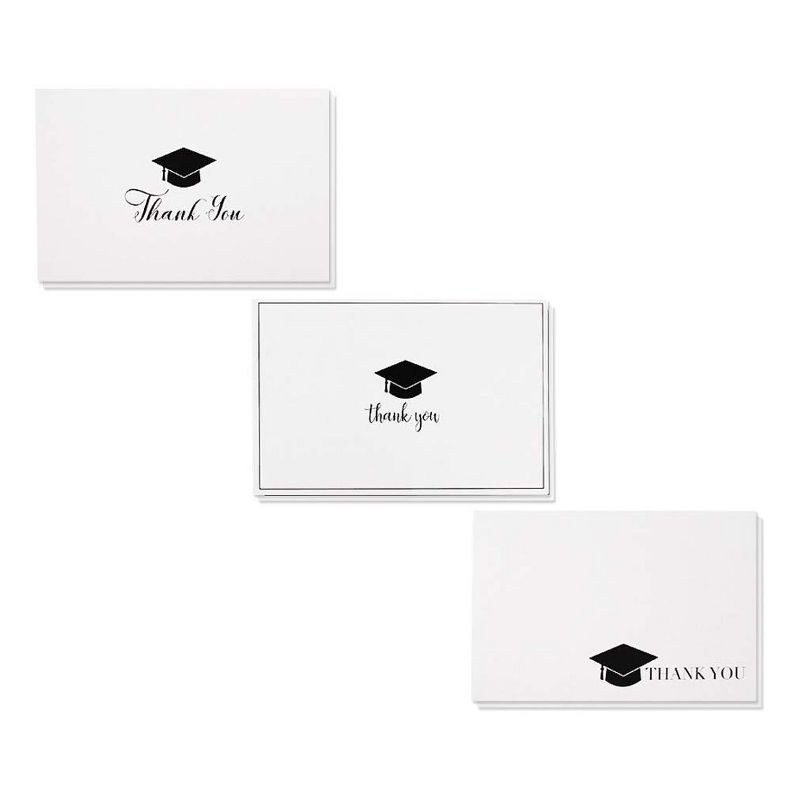 Sustainable Greetings 36 Pack Graduation Thank You Greeting Cards with White Envelopes Bulk Boxed Set, 4 x 6 in