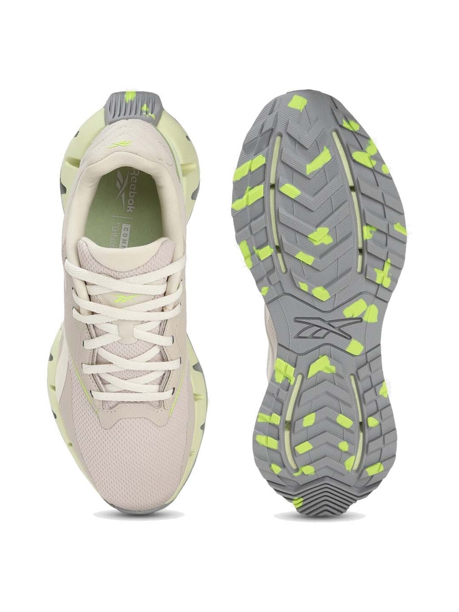 Reebok Women's Zig Dynamica 4 Adventure Beige Running Shoes