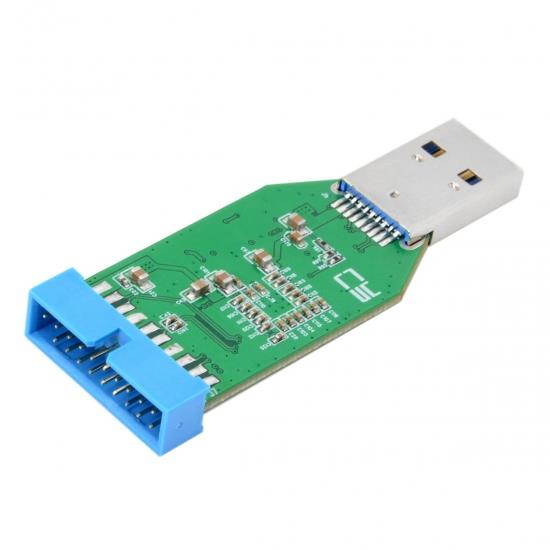 CY Single Port USB 3.0 A Type Male to Motherboard 20pin Header Female Hub Adapter