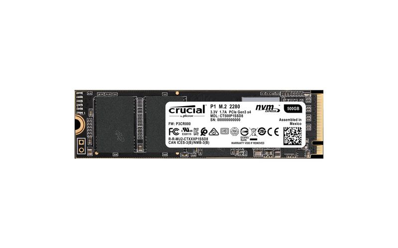Crucial Client 500 GB Solid State Drive - M.2 2280 Internal - PCI Express (PCI Express 3.0 x4) - 1900 MB/s Maximum Read Transfer Rate