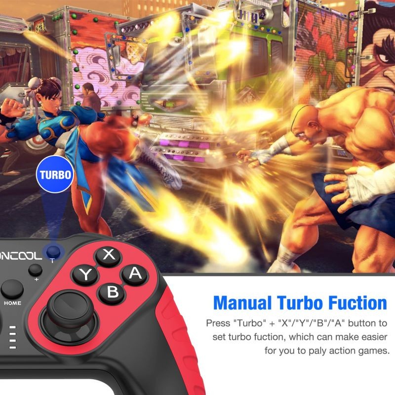 Wireless Gamepads for Switch/Switch Lite Wireless Controller for Pro Controller Gamepads Joystick Remote With Adjustable Turbo Dual Shock Gyro Axis, Compatible With Bluetooth