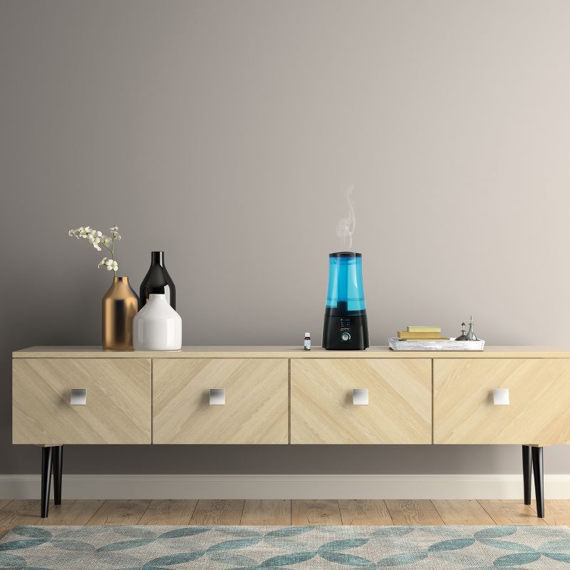 Pure Guardian Ultrasonic Warm & Cool Mist Humidifier with UV-C & Aroma Tray Black