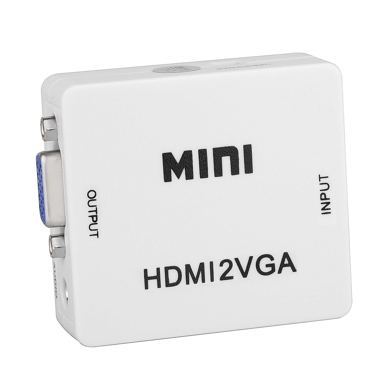 HDMI to VGA Converter Adapter 1080P Video 3.5mm Audio Output