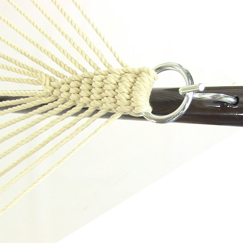 Sorbus Brazilian Double Hammock with Stand - Green, Blue Stripes