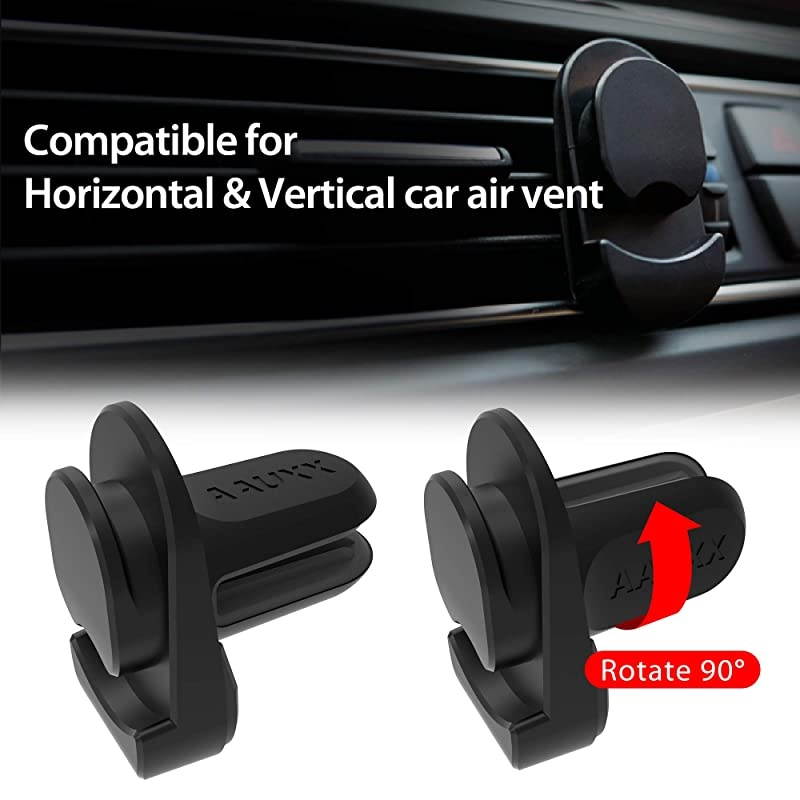 with Air Vent Cradle Mount Easiest Car Mount Ring Holder Cradle AAUXX Original Cell Phone Ring Grip Finger Holder Mobile Stand Car Air Vent Universally CompatibleJet Black