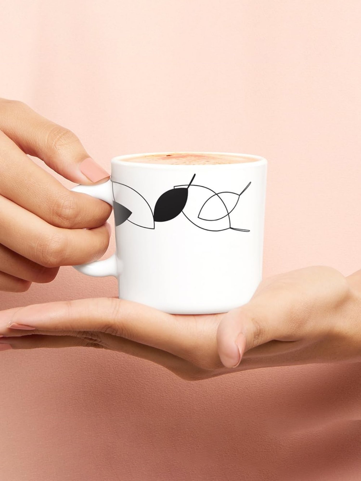 Larah by Borosil White Ceramic Tea & Coffee Mug - Set fo 6 180ml