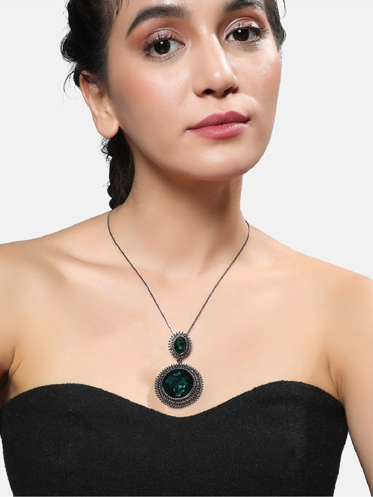 Sohi women's aurora adornments pendant emerald green