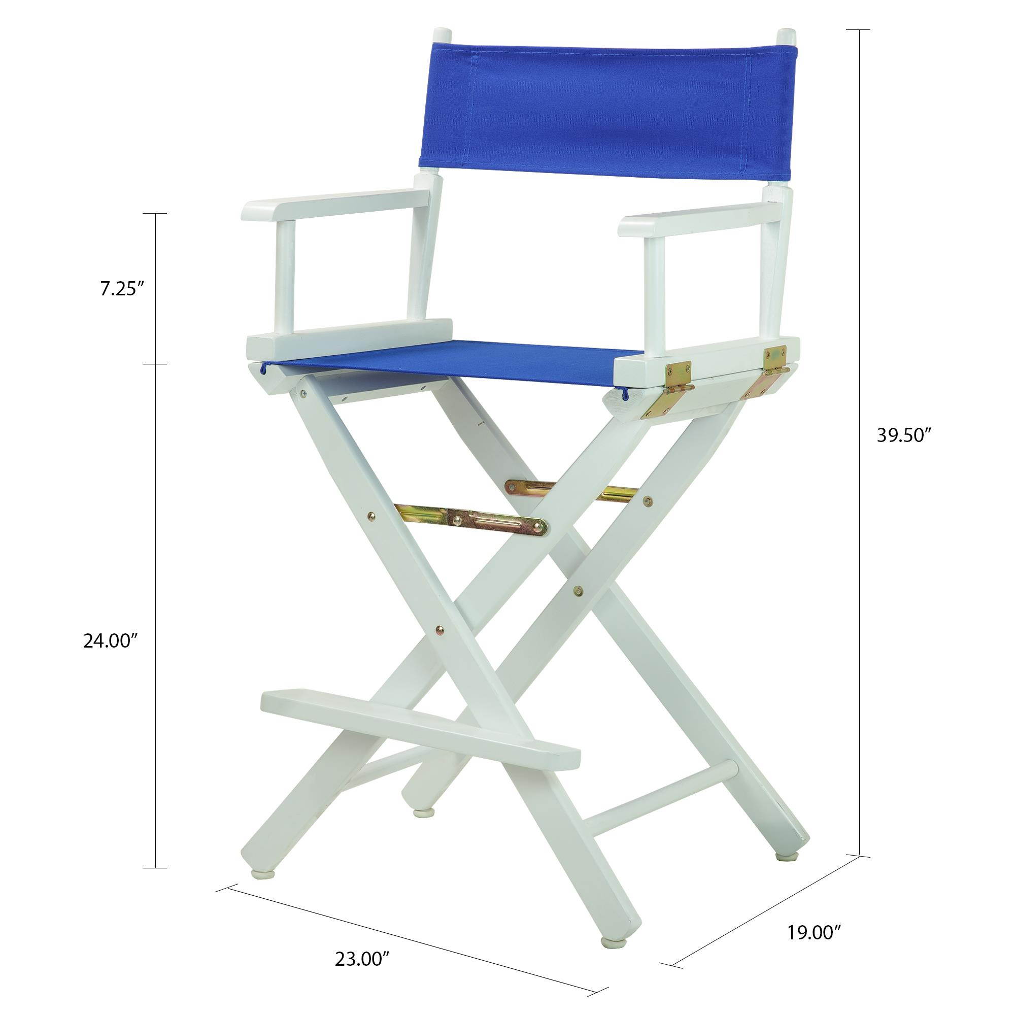 Casual Home 220-01-021-13 24 in. Directors Chair White Frame with Royal Blue Canvas