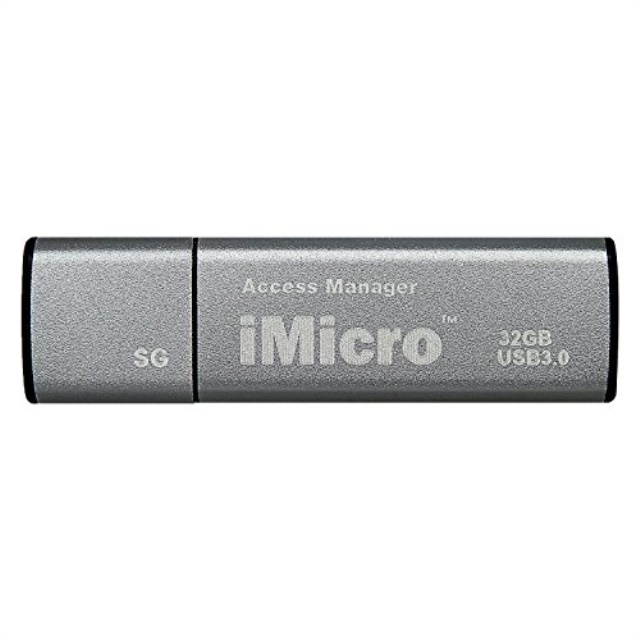 iMicro USB 3.0 Password Protection Flash Drive Sliver Grade 32GB (Silver Grey)