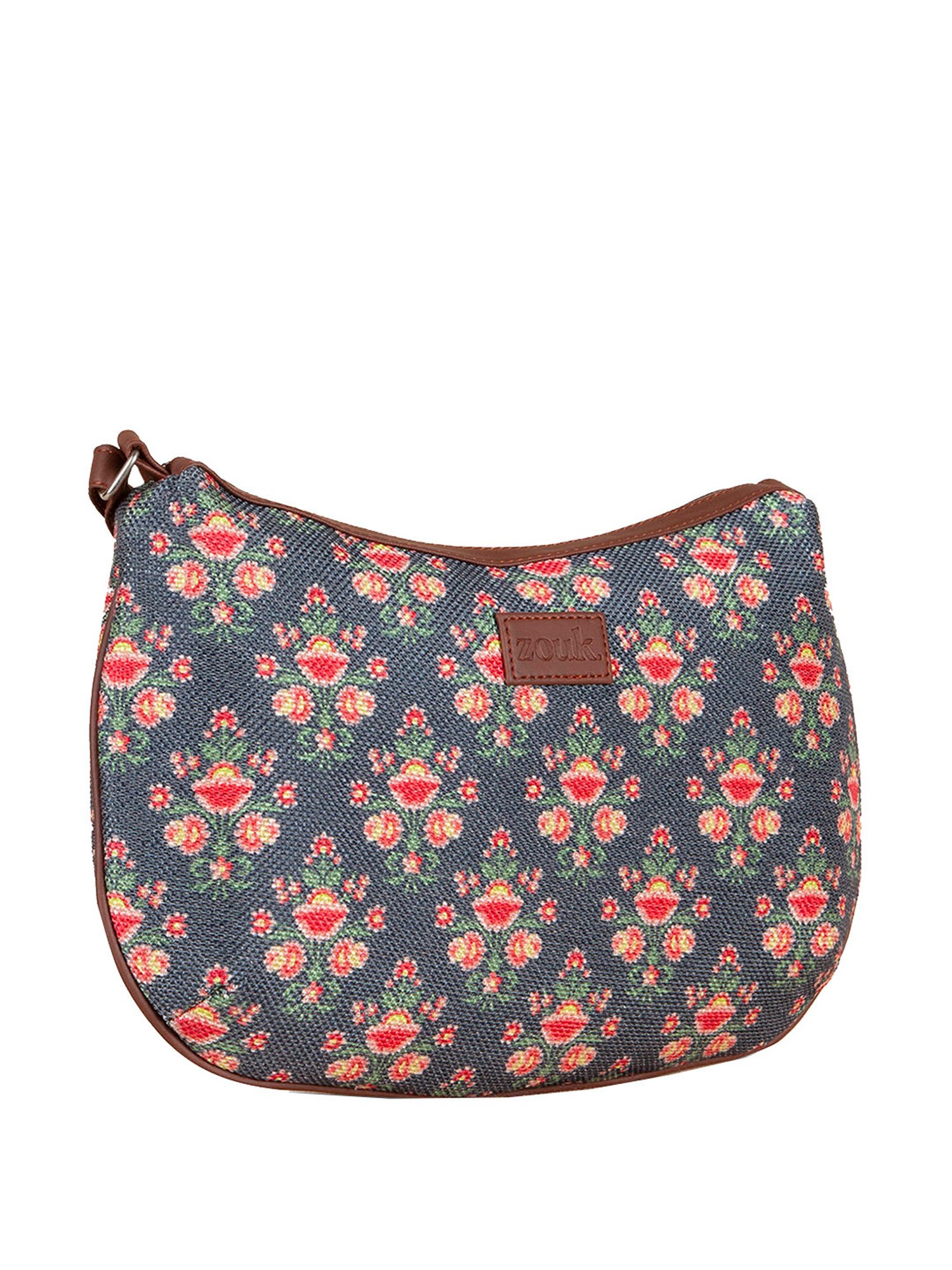 ZOUK Blue Printed Medium Sling Handbag