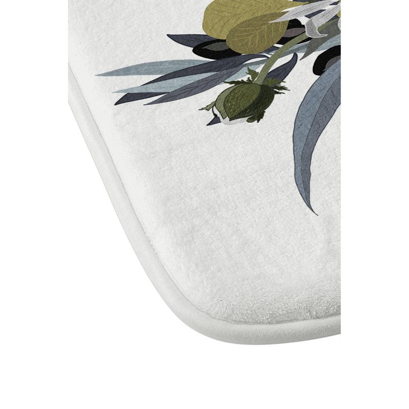 2pc Solid Memory Foam Shag Bath Mat Set Blue - Yorkshire Home