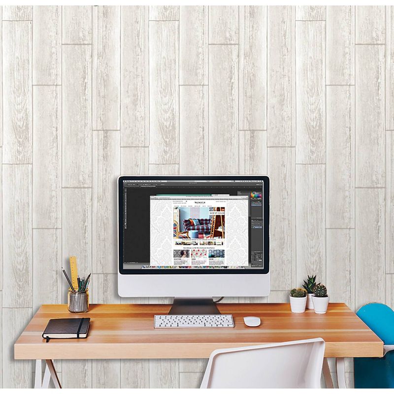 NuWallpaper 28.2' Serene Cream Peel & Stick Wallpaper Cream