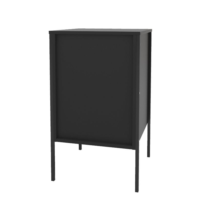 Mallorca 3 Drawer Cabinet Black/Dark Brown - Chique