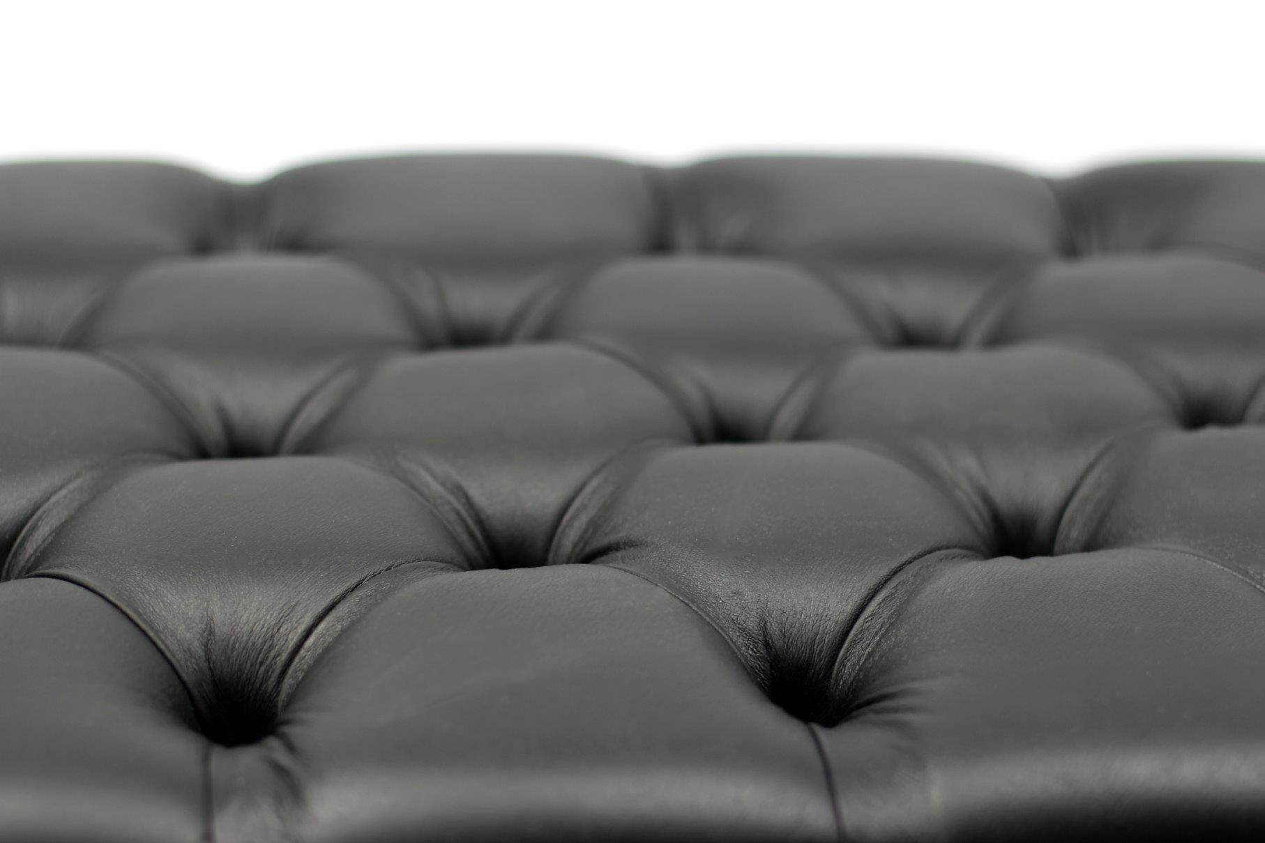 Genuine Leather Adjustable Piano Bench by GRIFFIN | Black Solid Wood Vintage Style & Heavy-Duty Ergonomic Keyboard Stool | Cushion Seat With Storage Space | Home Vanity Bench or Musicians Guitar Chair