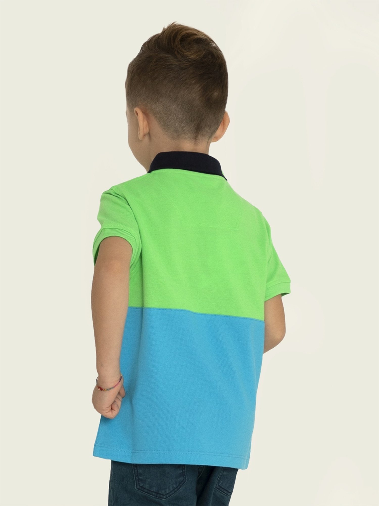 Pantaloons Junior Multicolor Cotton Striped Polo T-Shirt