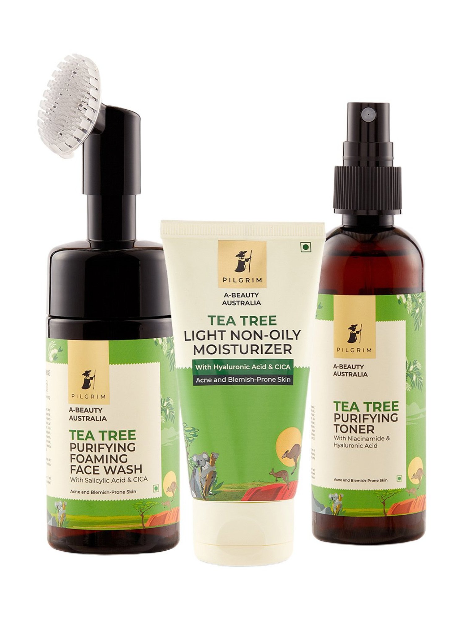 Pilgrim Tea Tree Good Night Ritual for Acne-Free Skin with Free Jute Bag