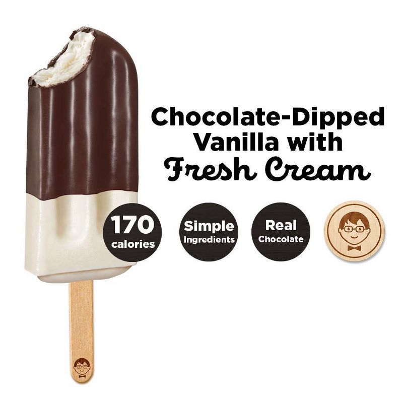JonnyPops Chocolate-Dipped Vanilla with Fresh Cream Frozen Pops  - 4ct