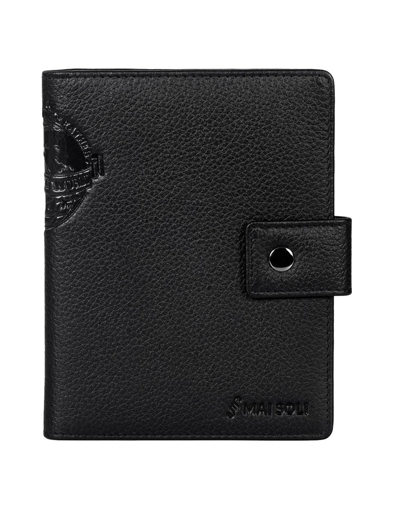 Mai Soli Gypsy Black Formal Leather Passport Wallet for Unisex